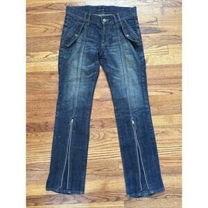 Vintage Y2K Morgan Homme Ankle Zipper Bondage Denim Pants